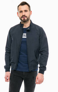Синяя куртка бомбер на молнии Gas