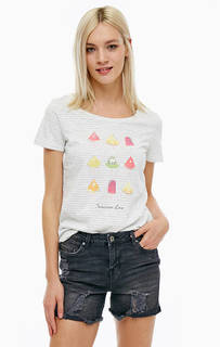 Хлопковая футболка в полоску Tom Tailor