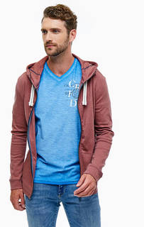 Хлопковая толстовка с капюшоном и карманами Tom Tailor