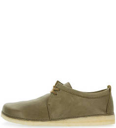 Кожаные ботинки цвета хаки Clarks