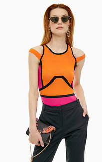 Топ-боди оранжевого цвета Pinko