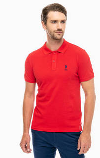 Красная футболка поло из хлопка U.S. Polo Assn.