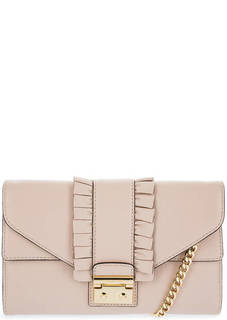 Розовый кожаный клатч с карманами Michael Michael Kors