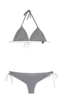 Купальник в полоску с шнуровкой EA7