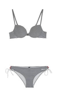 Купальник в полоску с шнуровкой EA7