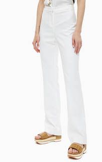 Белые расклешенные брюки в классическом стиле Pinko