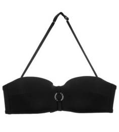 Черный купальный топ на завязках EA7