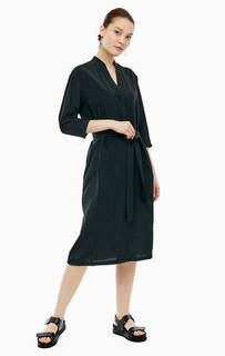 Черное платье с поясом Marc Opolo