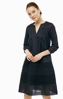 Хлопковое платье черного цвета Marc Opolo