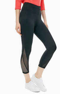 Черные спортивные бриджи с сетчатыми вставками Dkny