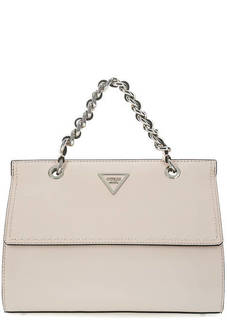 Сумка молочного цвета с откидным клапаном Guess