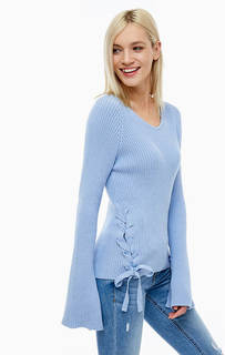 Синий хлопковый джемпер с длинными рукавами Glamorous