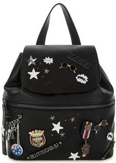 Черный рюкзак с декоративной отделкой Tosca BLU