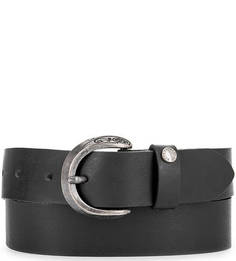 Черный ремень из натуральной кожи Replay