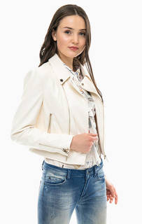 Куртка косуха молочного цвета Silvian Heach