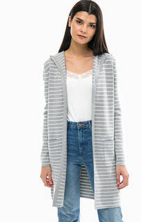 Длинный серый кардиган в полоску S.Oliver