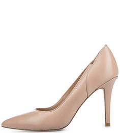 Кожаные туфли-лодочки бежевого цвета Liu Jo