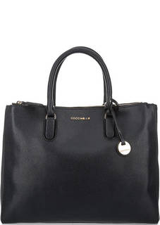 Синяя сумка из натуральной кожи Coccinelle