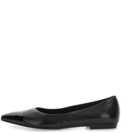 Кожаные балетки черного цвета Vagabond