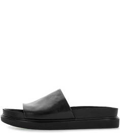 Черные шлепанцы из натуральной кожи Vagabond