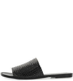 Черные шлепанцы из натуральной кожи Vagabond