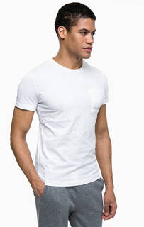 Белая хлопковая футболка с карманом Calvin Klein Jeans