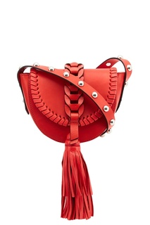 Красная кожаная сумка с кисточкой RED Valentino