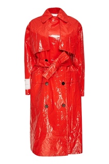 Красный лакированный тренч Msgm