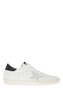 Кожаные кеды с черными деталями Superstar Golden Goose Deluxe Brand