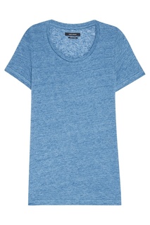 Льняная футболка голубого цвета Isabel Marant