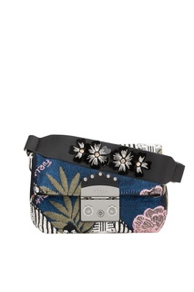 Синяя жаккардовая сумка Metropolis Nuvola Furla