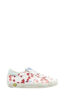 Белые кеды с сердцами Superstar Golden Goose Deluxe Brand Kids