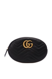 Черная поясная сумка GG Marmont Gucci