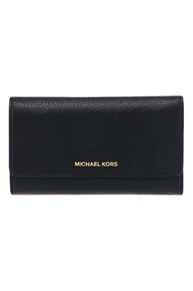 Черный кошелек с клапаном Money Pieces Michael Kors