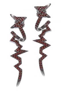 Моно-серьга с гранатами Caviar Jewellery