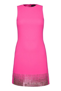 Шерстяное розовое платье David Koma