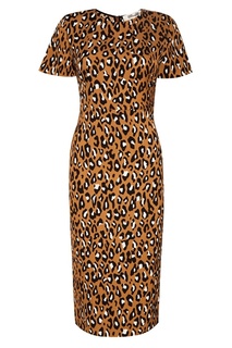 Леопардовое платье-футляр Diane von Furstenberg
