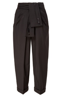 Черные брюки из шерсти и мохера Alexander Wang