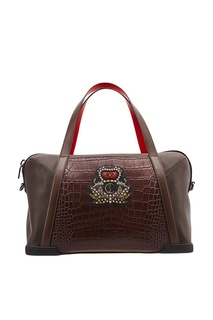 Коричневая сумка из кожи Bagdamon Duffle Christian Louboutin