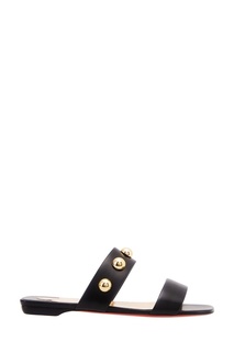 Черные кожаные сандалии Simple Bille Flat Christian Louboutin