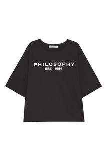Черная футболка с логотипом Philosophy di Lorenzo Serafini