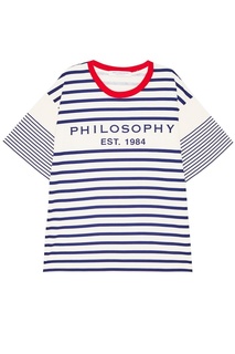 Хлопковая футболка с логотипом Philosophy di Lorenzo Serafini