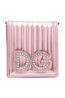 Розовая сумка из ламинированной кожи DG Girls Dolce & Gabbana