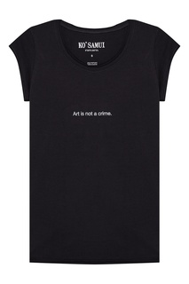 Черная хлопковая футболка Freya KO Samui