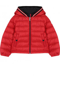 Пуховая куртка на молнии с капюшоном Moncler Enfant