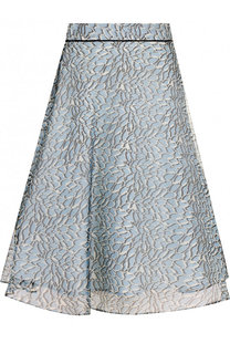 Шелковая юбка-миди с принтом Windsor