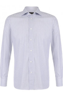 Хлопковая сорочка с воротником кент Ermenegildo Zegna