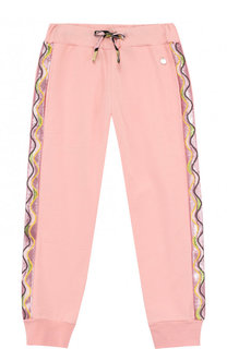 Хлопковые джоггеры с декоративными лампасами Emilio Pucci