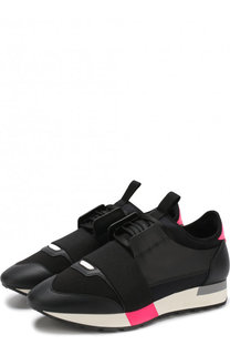 Комбинированные кроссовки Race на шнуровке Balenciaga