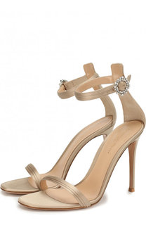 Атласные босоножки на шпильке Gianvito Rossi